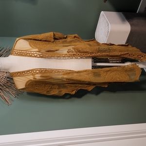 Mustard Color Lace Kimono